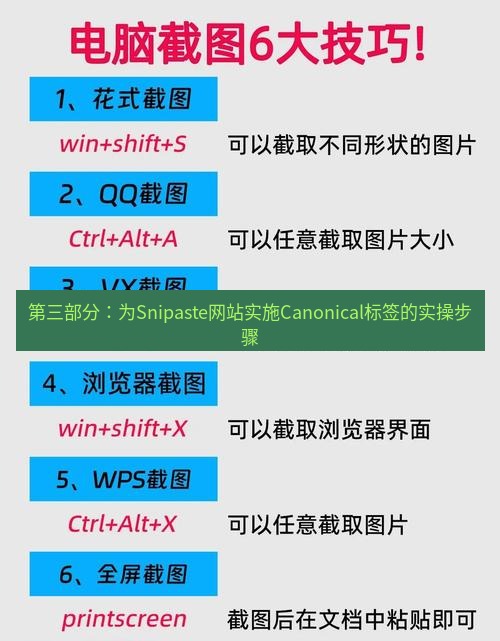 截图工具 第三部分：为Snipaste网站实施Canonical标签的实操步骤