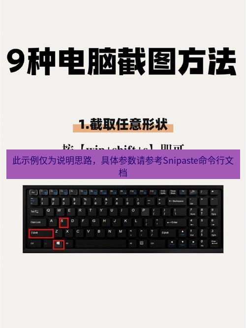 截图工具 此示例仅为说明思路，具体参数请参考Snipaste命令行文档
