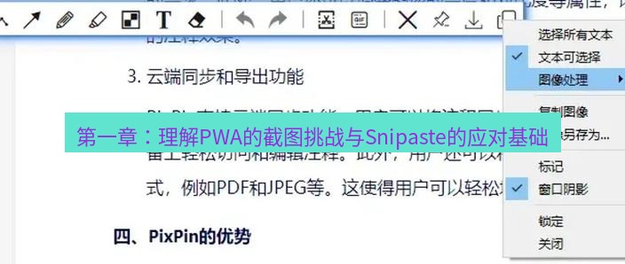 截图工具 第一章：理解PWA的截图挑战与Snipaste的应对基础