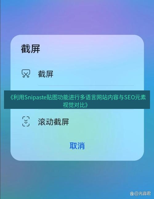 截图工具 《利用Snipaste贴图功能进行多语言网站内容与SEO元素视觉对比》