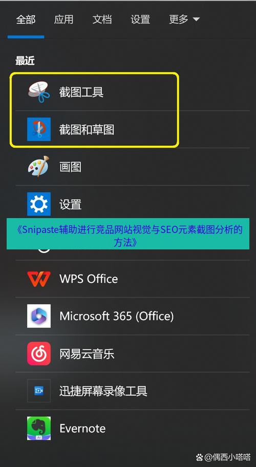 截图工具 《Snipaste辅助进行竞品网站视觉与SEO元素截图分析的方法》