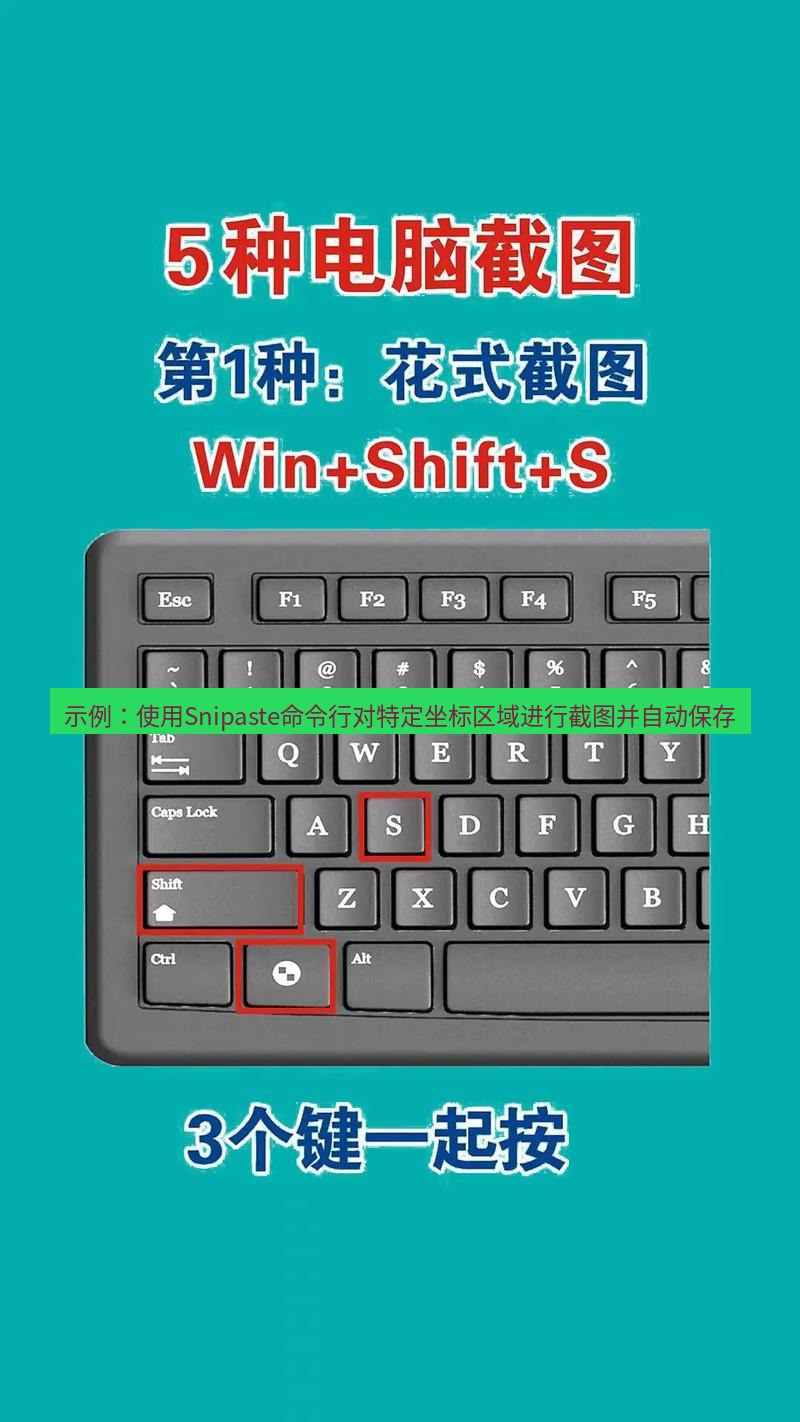 截图工具 示例：使用Snipaste命令行对特定坐标区域进行截图并自动保存