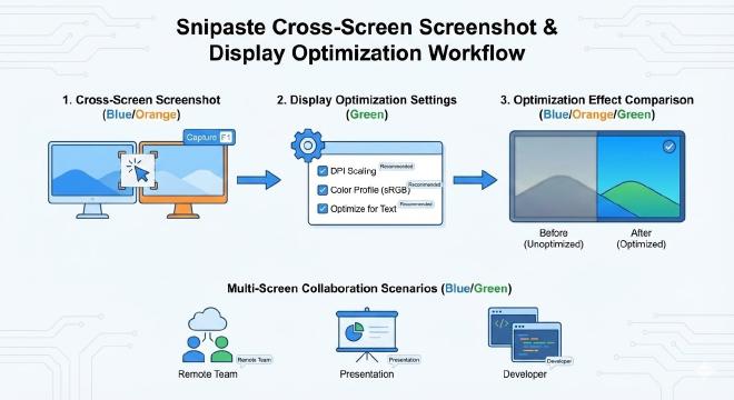 跨屏截图与显示优化工作流
