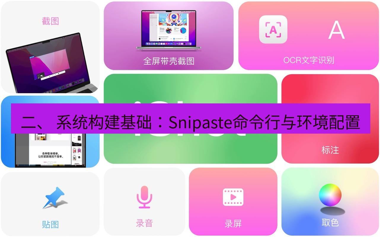 截图工具 二、 系统构建基础：Snipaste命令行与环境配置