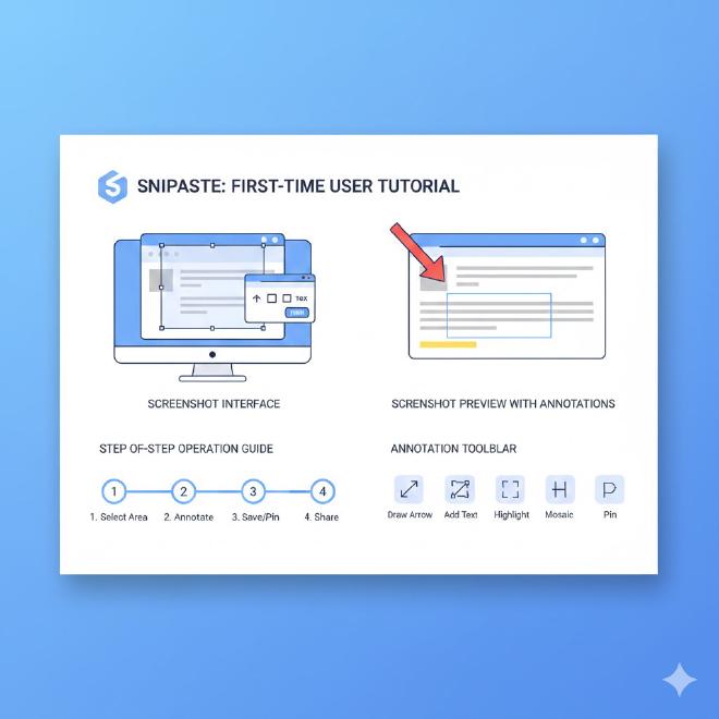 首次截图操作与基础功能展示