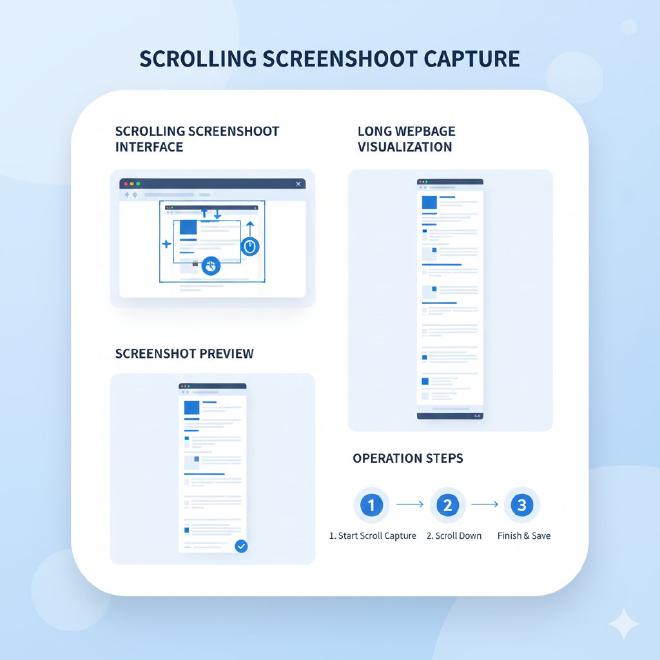 滚动截图功能界面与操作流程